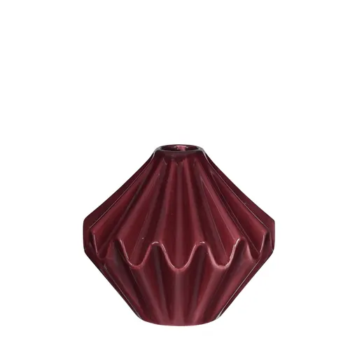 Keramika Collar váza bordová ⌀ 14,5 × 13 cm