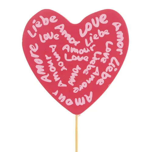 Nápis Love Language červený na zápichu 50 cm