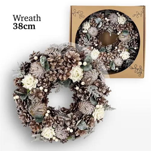 Wreath Icy White 38 cm