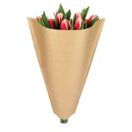 Kraftový obal na kvety hnedý 40 × 25 × 10 cm