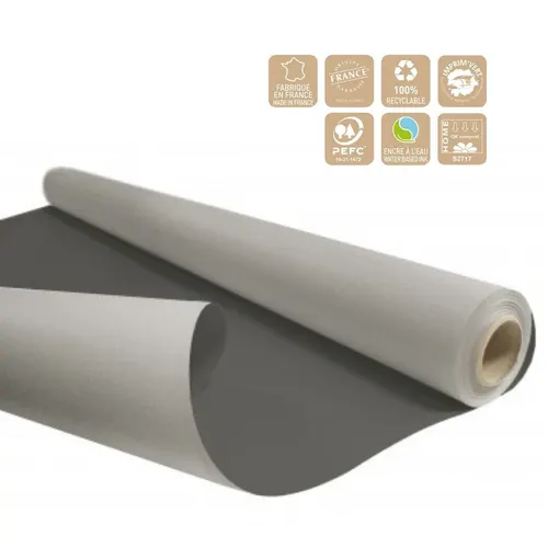 Obojstranný baliaci papier Duo sivý 80 cm, návin 40 m