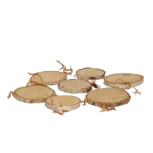 Sušený materiál drevo slice breza 3- hnedá 6 cm