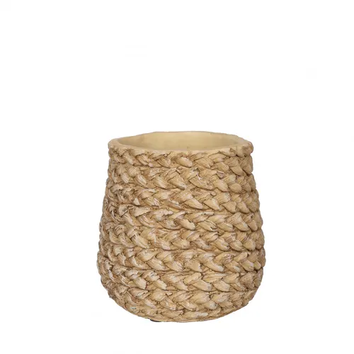 Keramický kvetináč Ibiza hnedý ⌀ 14 × 13,5 cm