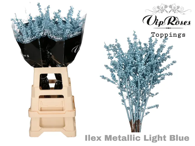 Ilex Metallic Light Blue 80 Cm 80 cm
