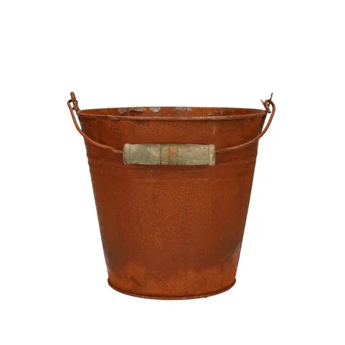 Zinkové vedierko s hrdzavým efektom hnedé ⌀ 16 × 15 cm