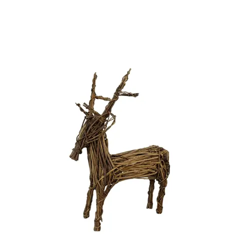 Vianočná dekorácia dekoračný reindeer Vine hnedá 60 cm