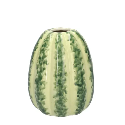 Keramická váza tekvica zelená ⌀ 11 × 12 cm