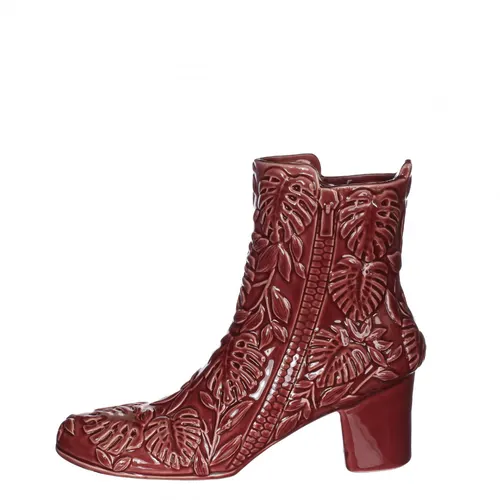 Exkluzívna keramická váza Bootie bordová 22 × 7 × 19 cm