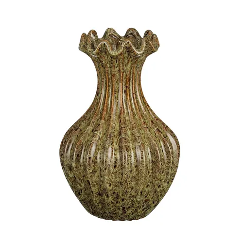 Exkluzívna keramická váza Amara zelená ⌀ 23,5 × 35 cm