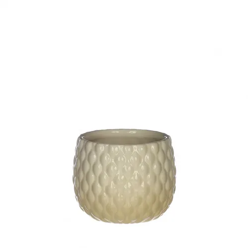 Keramika Bubbles kvetináč krémová ⌀ 8,5 × 6 cm