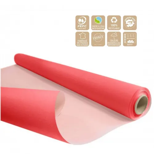Obojstranný baliaci papier Duo ružový 80 cm, návin 40 m