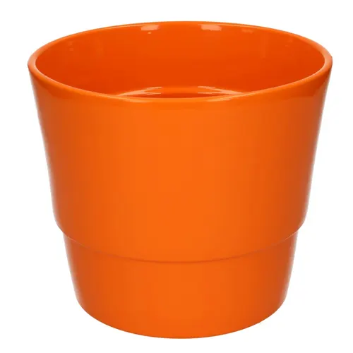 Keramický kvetináč Basic oranžový ⌀ 18 × 15 cm