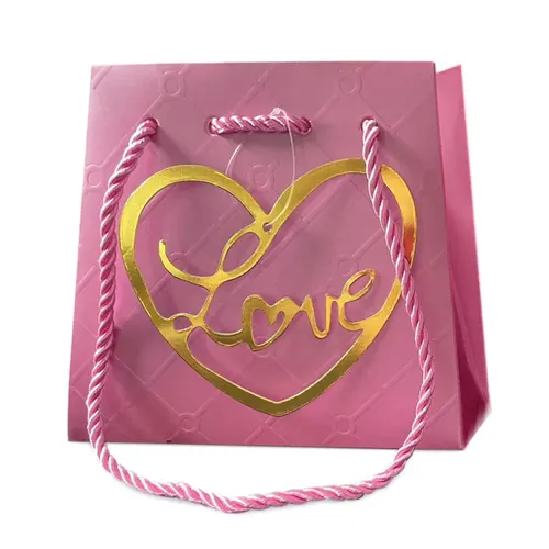 Valentínska taška Posh Love ružová 13 × 17 cm
