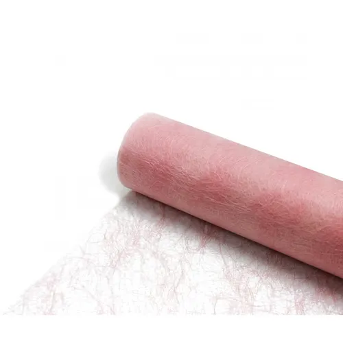 Textília vlákno ľan ružová 60 cm, návin 25 m