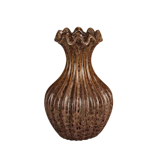 Exkluzívna keramická váza Amara hnedá ⌀ 19 × 28 cm