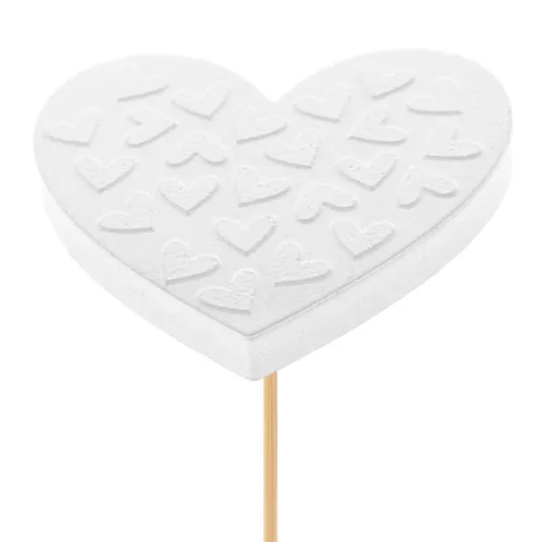 Srdce Pixie biele na zápichu 50 cm