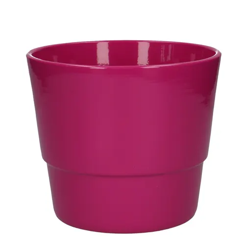 Keramický kvetináč Basic fuksiový ⌀ 16 × 13,5 cm
