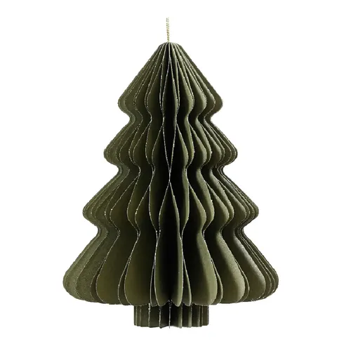 Závesný papierový stromček zelený 40 cm