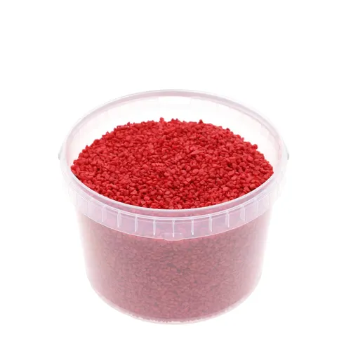 Dekoračná drť drť 2- červená 3 mm, 3 l
