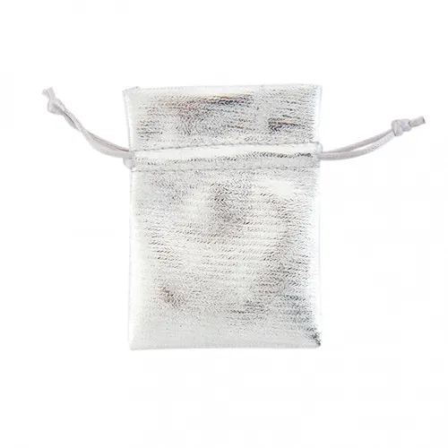 Taška Shiny strieborná 7 × 10 cm