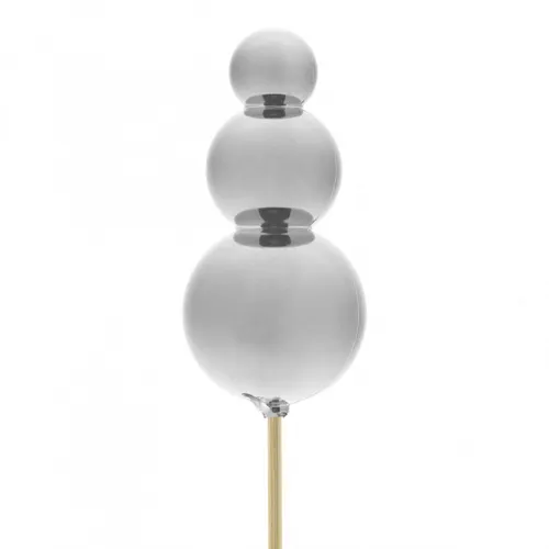 Špička na stromček strieborná na zápichu 50 cm