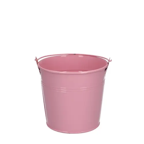 Zinkové vedierko ružové ⌀ 12,5 × 11,5 cm