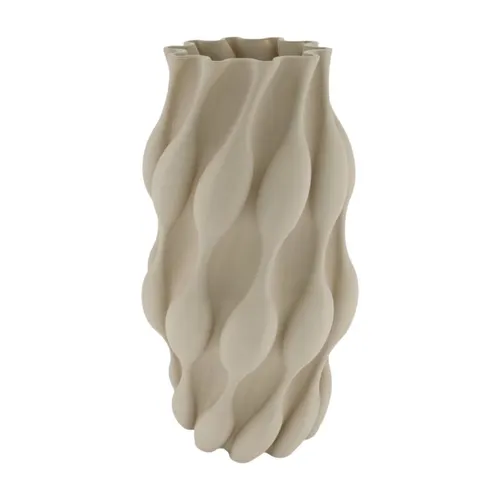 Keramická 3D váza krémová ⌀ 21 × 40 cm