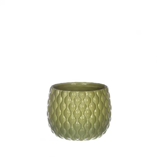 Keramika Bubbles kvetináč zelená ⌀ 8,5 × 6 cm