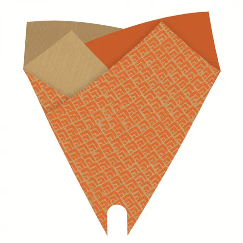 Kraftový obal na kvety Luz oranžový 50 × 44 cm