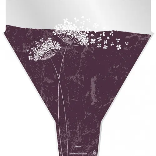 Obal na kvety Flower Wishes fialový 50 × 35 × 10 cm