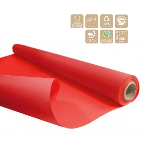 Obojstranný baliaci papier Duo červený 80 cm, návin 40 m