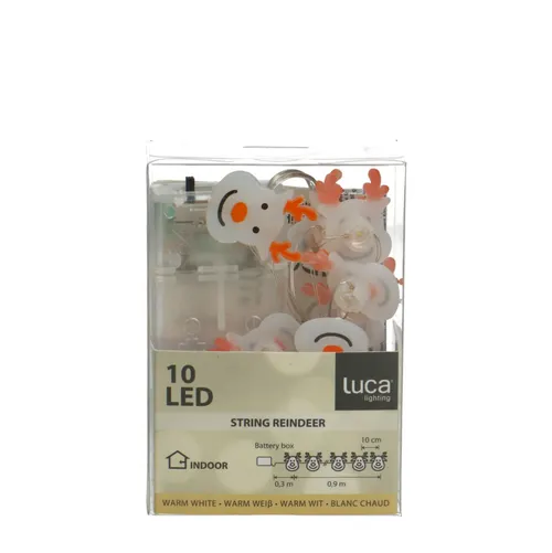Vianočná dekorácia LED drôt deer +timer wit oranje 120 cm