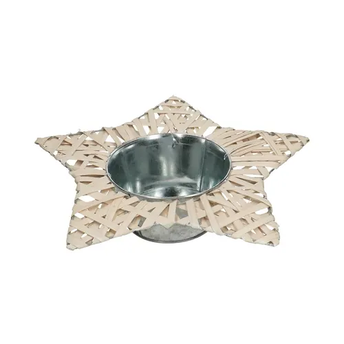Vianočná dekorácia zinok misa hviezda ⌀ 32 až 14 × 7 cm