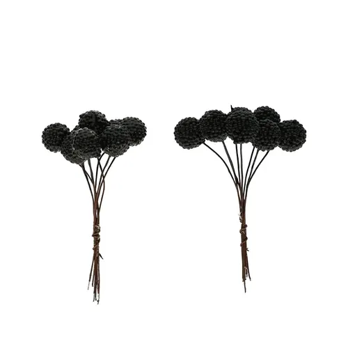Jesenná dekorácia Blackberry/wire čierna ⌀ 1,5 cm
