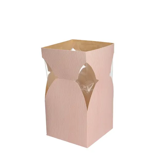 Taška na kyticu BasicLine ružová ⌀ 11,5 × 21 cm