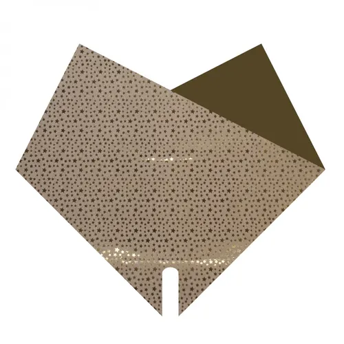 Vianočná dekorácia obal Double hviezdy zlatá 30 × 30 cm