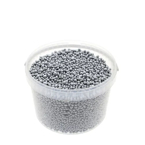 Dekoračná drť granulate 4- strieborná 8 mm, 3 l