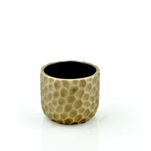 Keramický kvetináč Honey zlatý ⌀ 11 × 9 cm