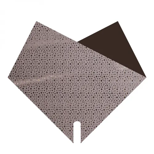 Vianočná dekorácia obal Double hviezdy sivá 30 × 30 cm