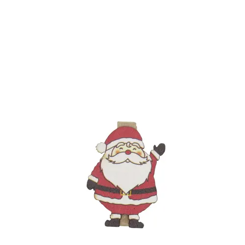 Vianočná dekorácia Pegs Santa červená 3,5 cm