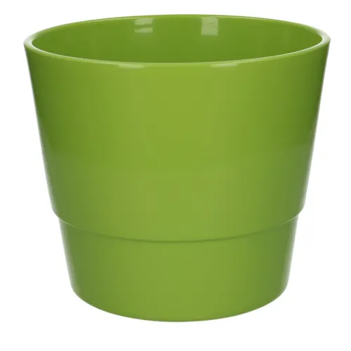 Keramický kvetináč Basic zelený ⌀ 22 × 19 cm
