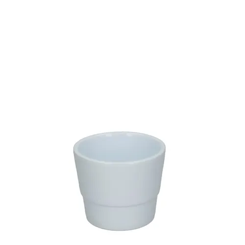 Keramický kvetináč Basic biely ⌀ 7 × 6 cm