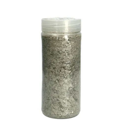 Dekoračná drť sklo 1- strieborná 6 mm, 500 ml