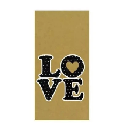Kartičky Love béžové 5 × 10 cm