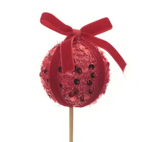 Guľa Bon Bon červená na zápichu 50 cm