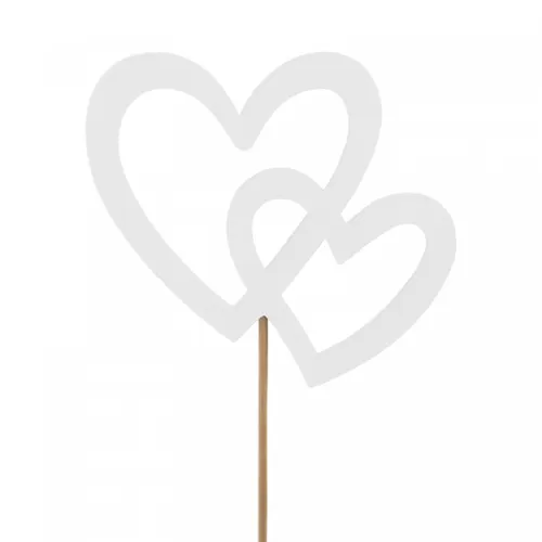 Srdce My Love biele na zápichu 10 cm