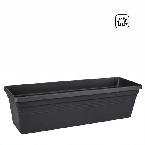 Balkónový truhlík Basic čierny 14 × 14 cm