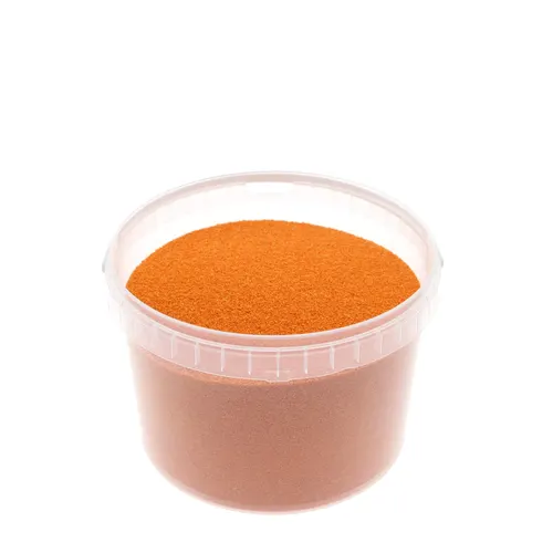 Dekoračná drť piesok 0.1- oranžová 0,5 mm, 3 l