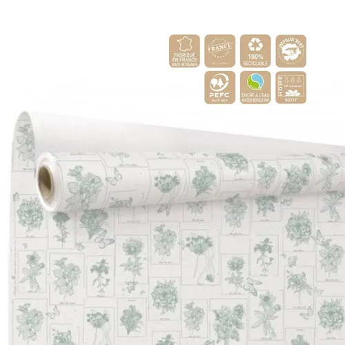 Baliaci papier Curiosity zelený 80 cm, návin 40 m