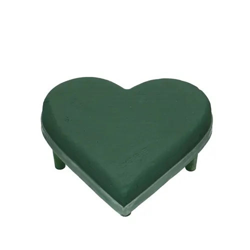 Floristická hmota Oasis srdce Ecobase zelená 29 × 30 × 4,5 cm